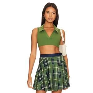 WeWoreWhat Polo Bra in Court Green NWT Size